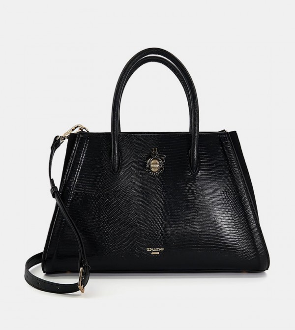 Buy Dune London DAITLYN Textured Shoulder Bag In Black | 6thStreet Qatar