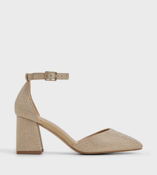 DALIAA Ankle Strap Heeled Sandals