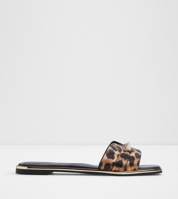 DARLINA Animal Printed Flat Sandals