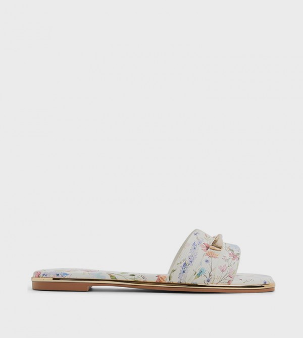 DARLINA Floral Patterned Flat Sandals