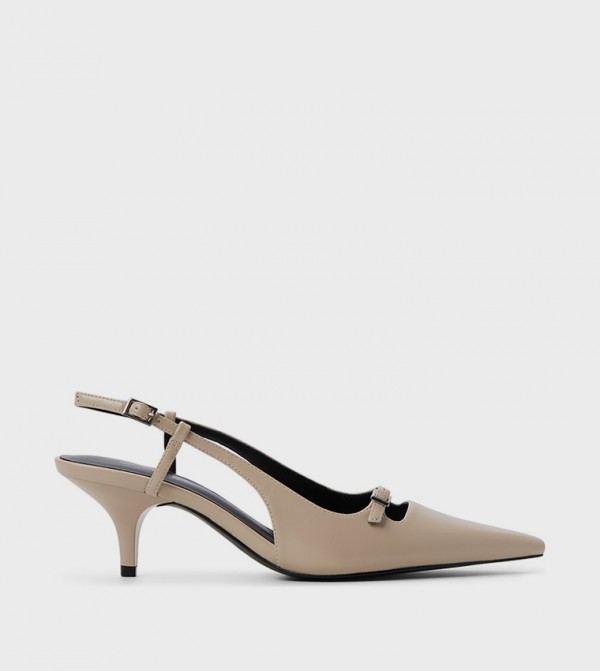 DARLINGG Pointed Toe Slingback Pumps