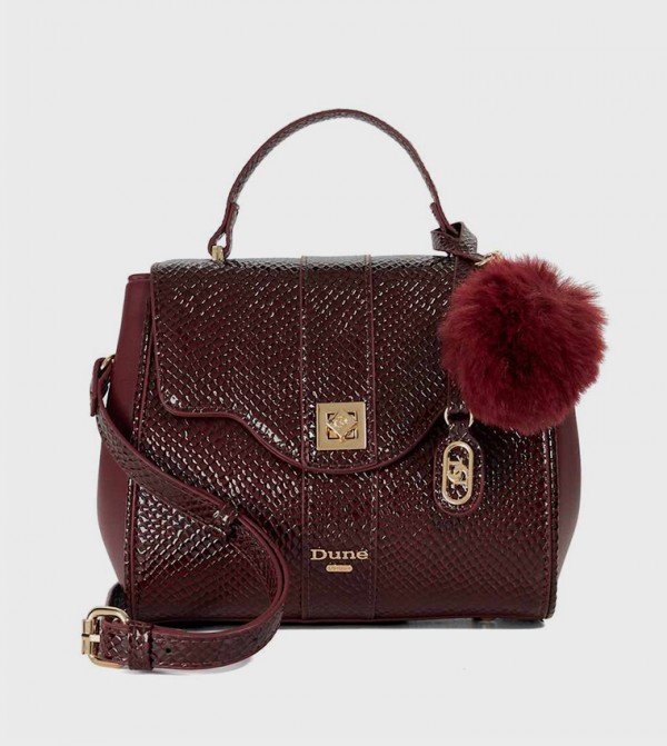 DASSIOS Textured Flap Top-Handle Bag