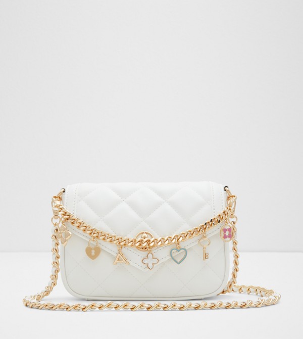DAYLILY Quilted Charm Detail Shoulder Bag