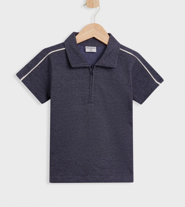 Stripe Detail Polo T-Shirt