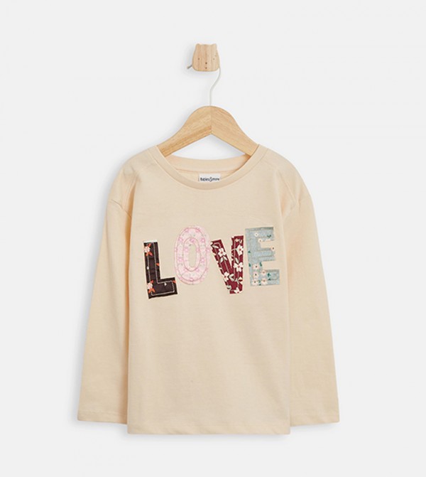 Appliqued Long Sleeves T-Shirt