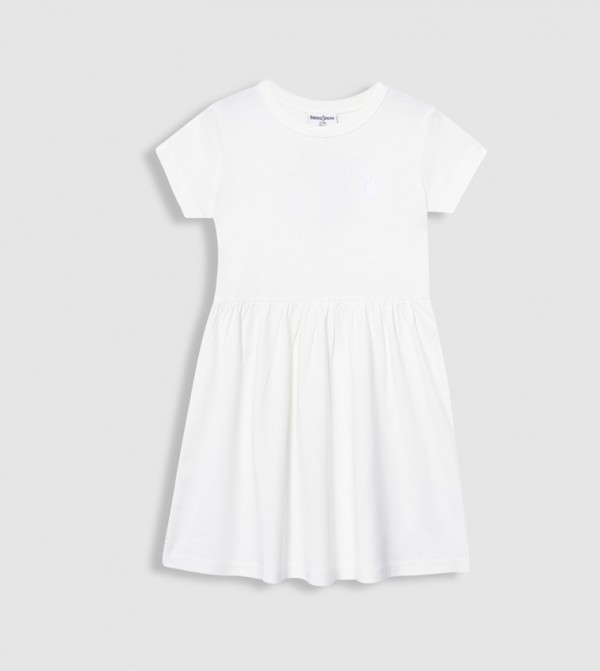 Embroidery Detail Flared Dress