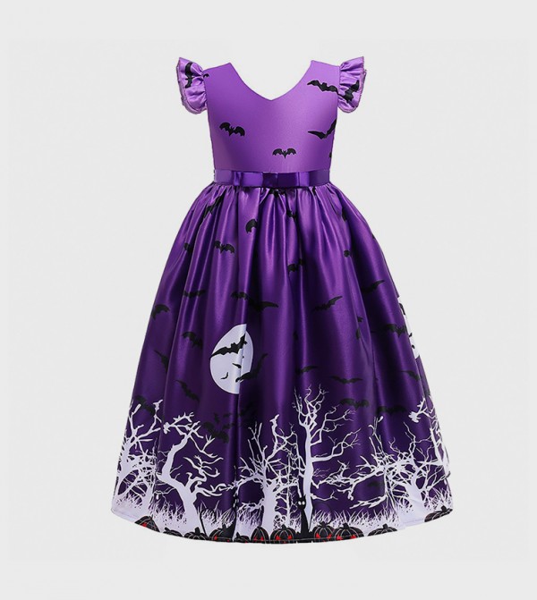 Halloween Printed Fit & Flare Dress