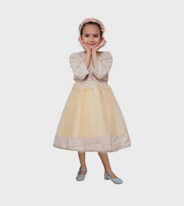 Samra Embroidered Party Dress with Jacket