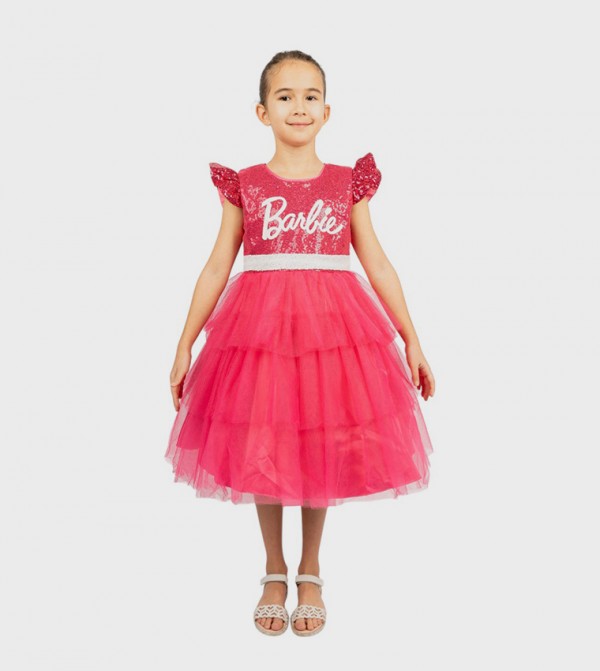 Barbie Sequined Tulle Party Dress