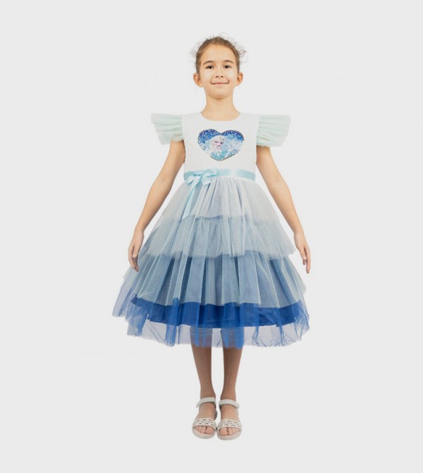Frozen Sequined Tulle Party Dress