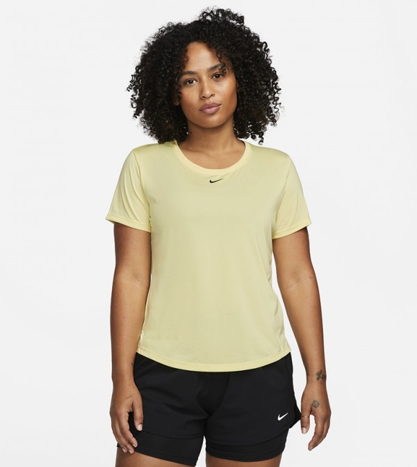 Buy Nike Dry Fit Short Sleeves Active T Shirt In Yellow 6thStreet UAE