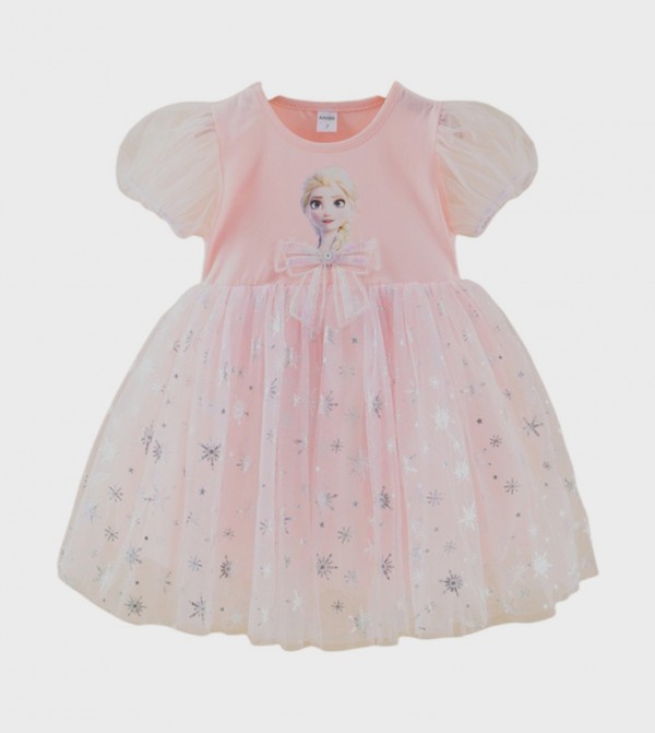Elsa Glitter Fit and Flared Dress