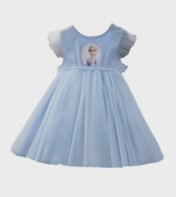 Elsa Magical Daydream Printed Flared Dress