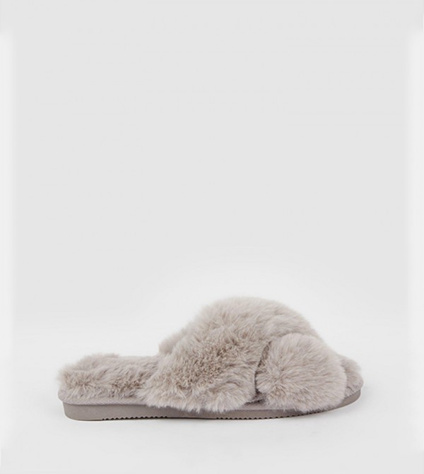 Furry slippers near me on sale