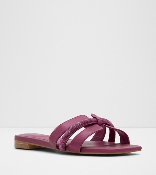 DEANDRA Embellished Open Toe Flat Sandals