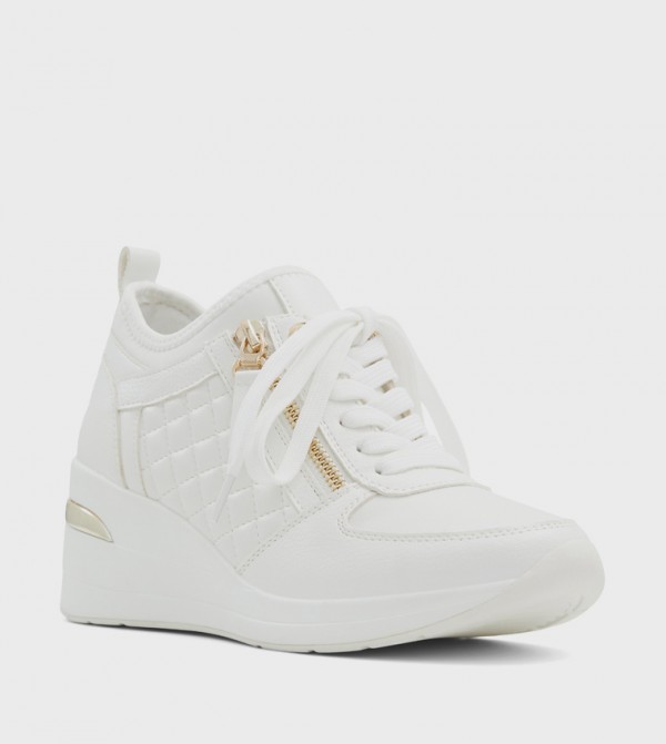 DEDEE Lace Up Wedge Sneakers