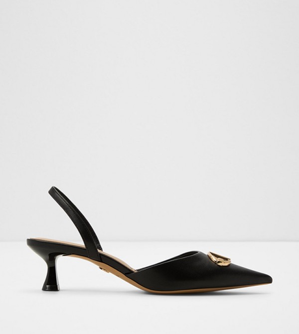 DELICATE Textured Slingback Mule Pumps