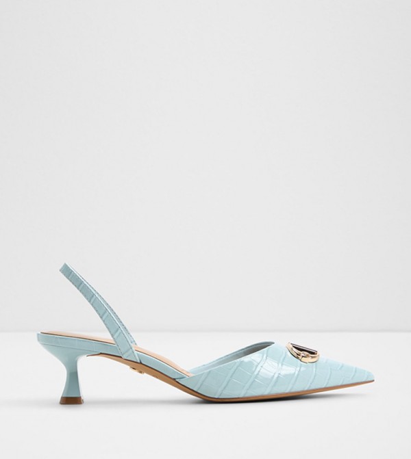 DELICATE Textured Slingback Mule Pumps