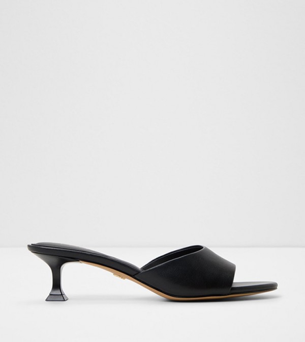 DELPHINIA Flared Heel Sandals