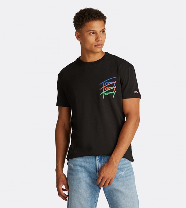 Monotype Printed Short Sleeves T-Shirt