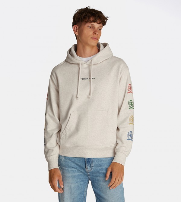 Back Printed Long Sleeves Hoodie