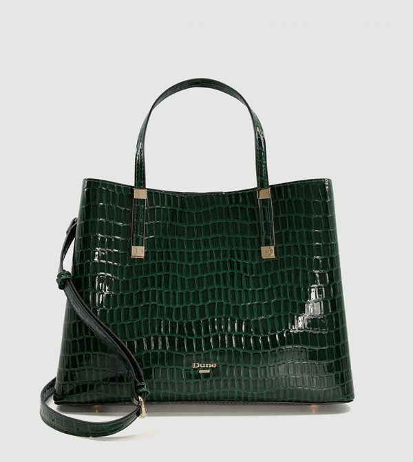 Buy Dune London Dorrie Croc Textured Tote Bag In Green 6thStreet Qatar