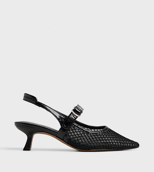 DUAA Mesh Slingback Pumps