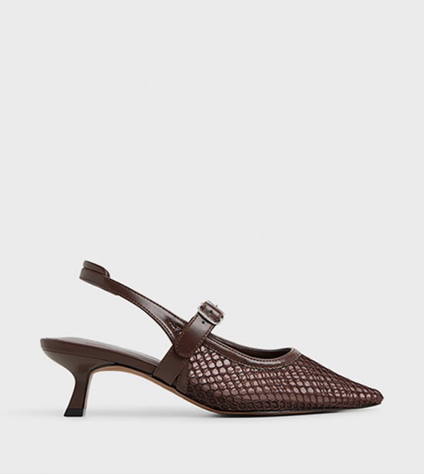DUAA Mesh Slingback Pumps
