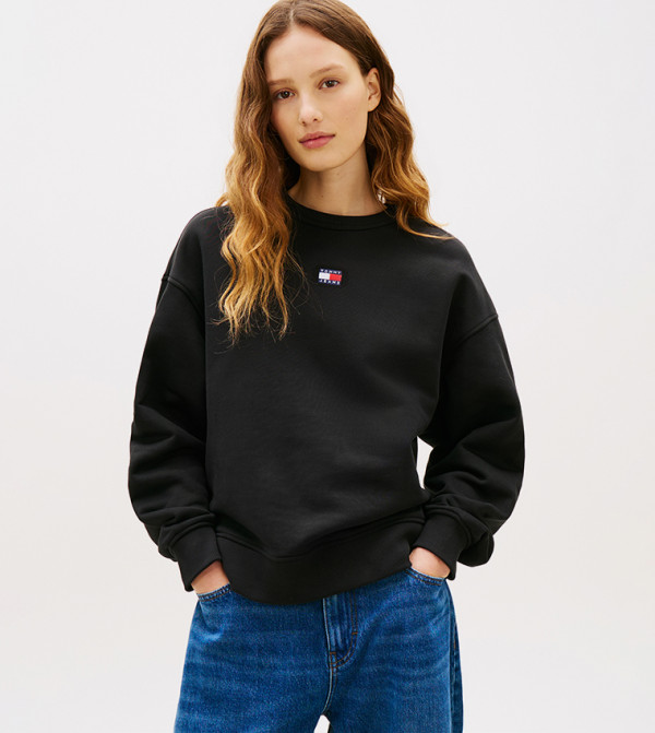 Logo Badge Long Sleeves Sweatshirt