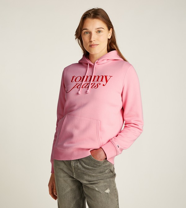Logo Printed Long Sleeves Hoodie