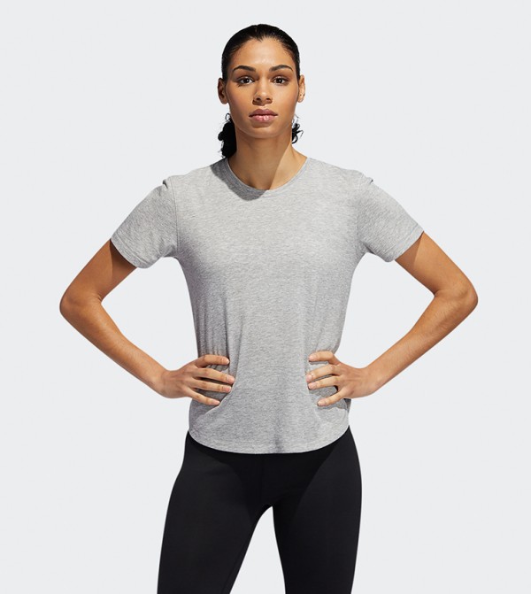 Buy Adidas T Shirt Grey In Grey | 6thStreet UAE