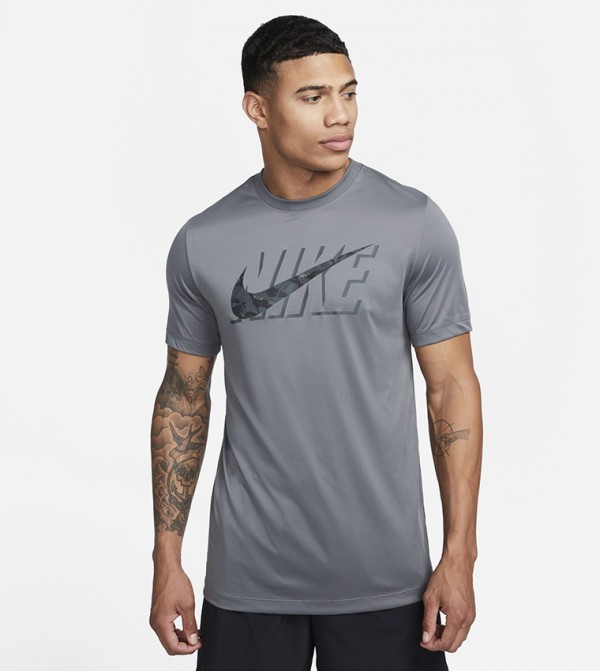 Logo Printed Dri-Fit Camo Active T-Shirt