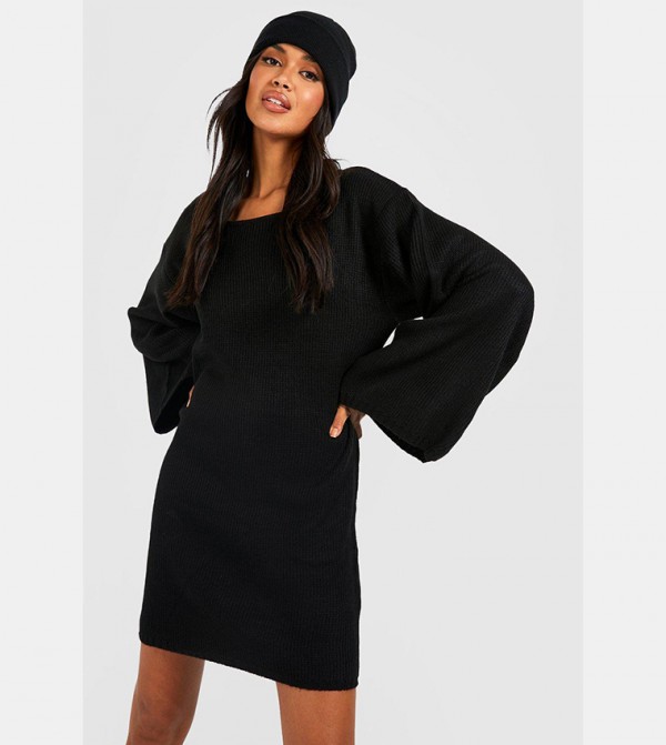 Oversized black outlet jumper dress