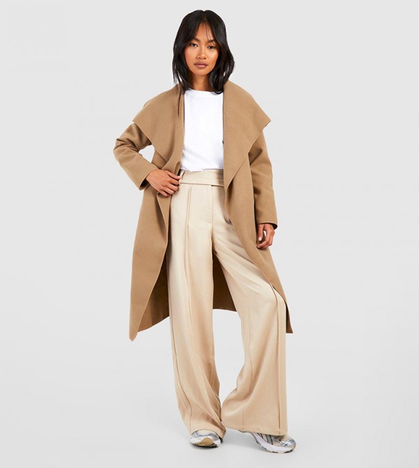 Belted Waterfall Coat
