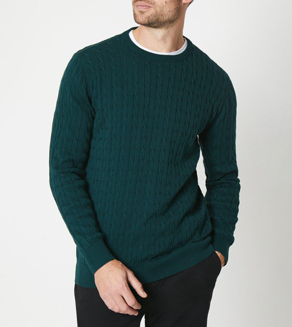 5011090 Green Crew Neck Jumper