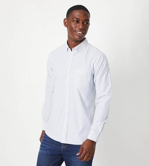 Tattersal Long Sleeves Checkered Shirt