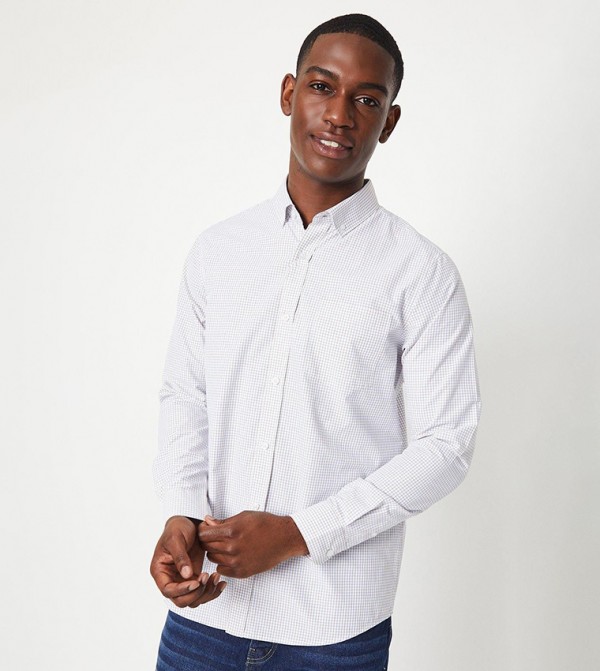 Tattersal Long Sleeves Checkered Shirt
