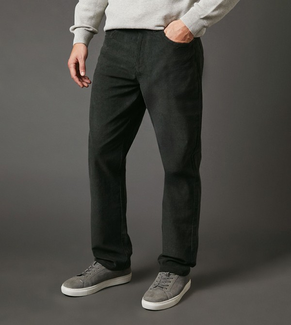 Straight Fit 5 Pocket Corduroy Trousers