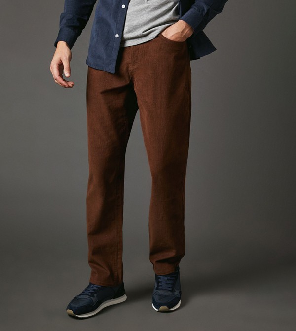 بنطال كوردروي بخمسة جيوب بقصة مستقيمة