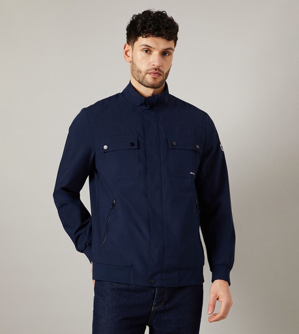 High Neck Wind Breaker Jacket