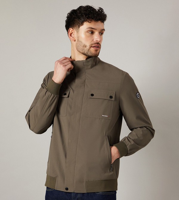High Neck Wind Breaker Jacket