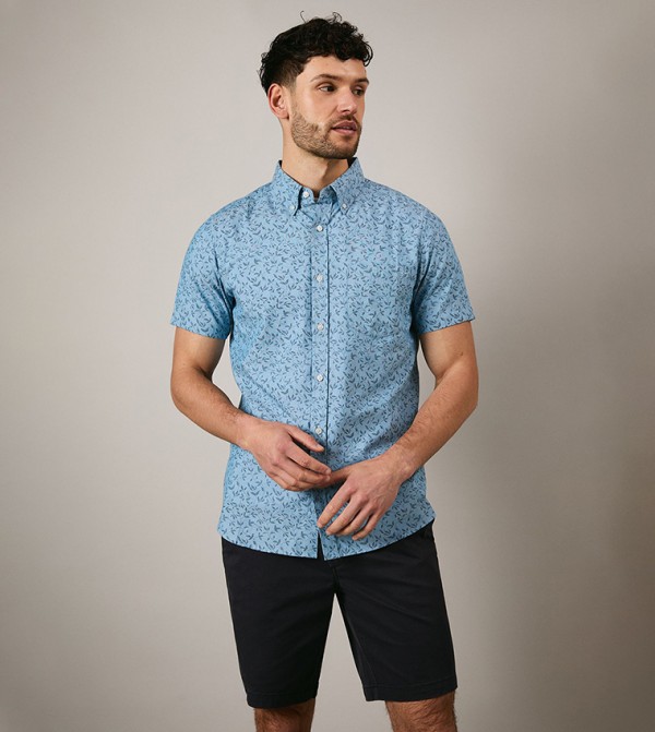 Ditsy Floral Printed Short Sleeves Shirt