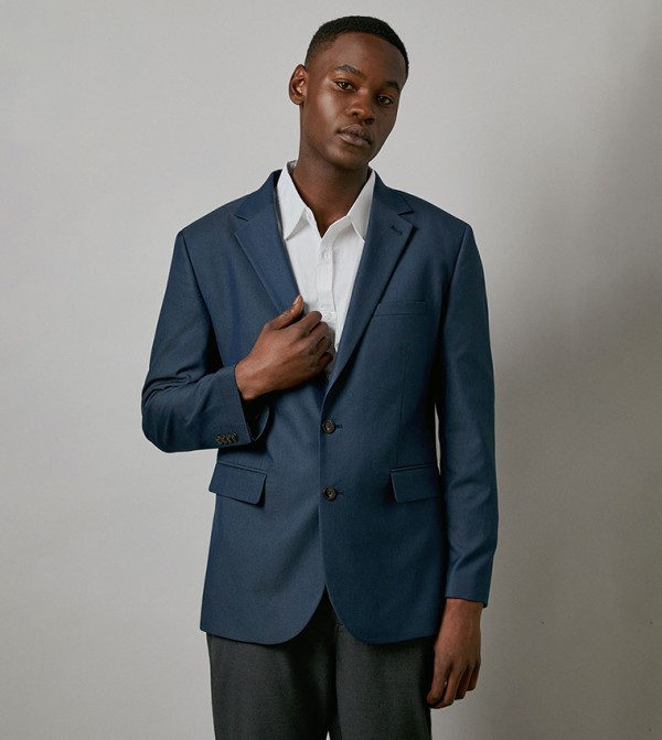 Textured Regular Fit Blazer