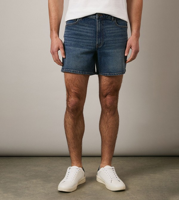 Mid Wash Denim Skipper Shorts