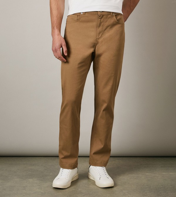 Stretch Twill Straight Fit Trousers