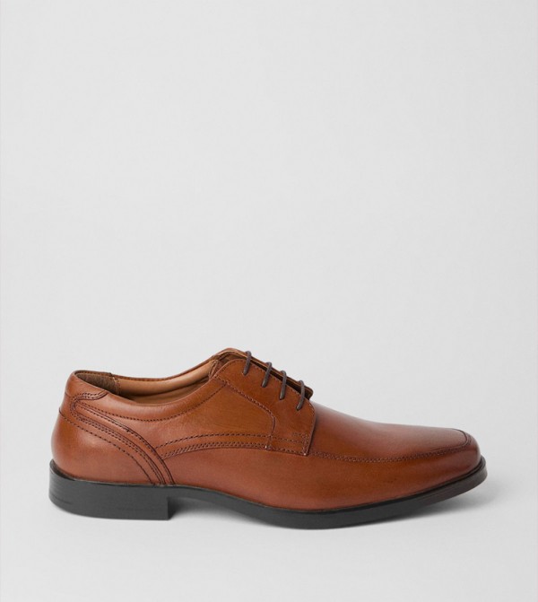 Leather Lace-Up Derby Shoes