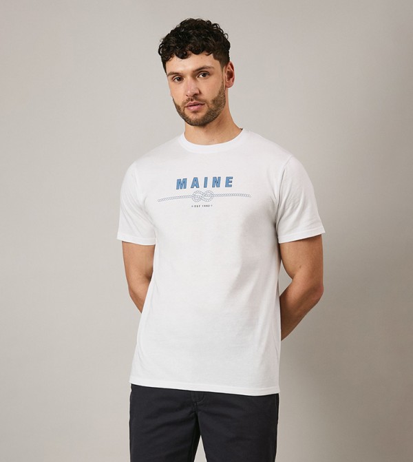 Printed Crew Neck Short Sleeves T-Shirt
