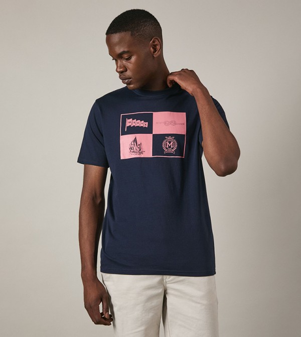 Sailing Crest Print T-Shirt
