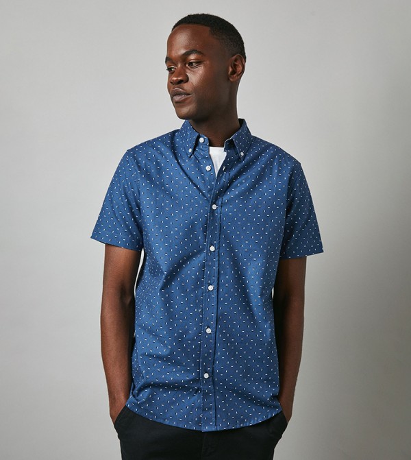 Polka Dots Short Sleeves Shirt