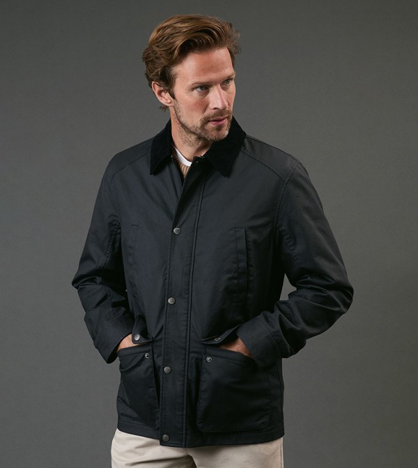 Coated Cord Collar Walking Jacket